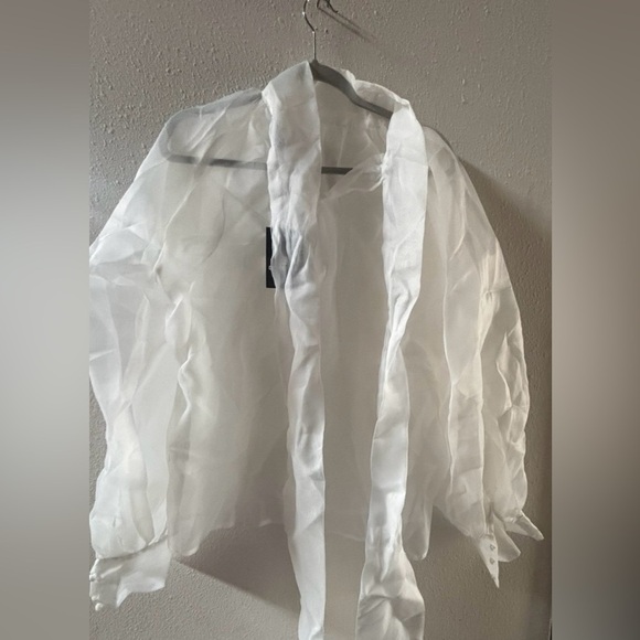 - STYLEWE White Ruffled Puff Sleeve Blouse - Picture 3 of 3
